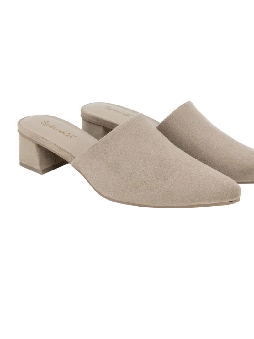 Splendid Laylai Nude Taupe Pointed Toe Heel Slip On Shoes Size 7.5
